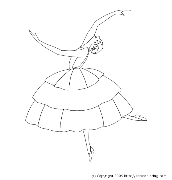 Ballerina coloring page