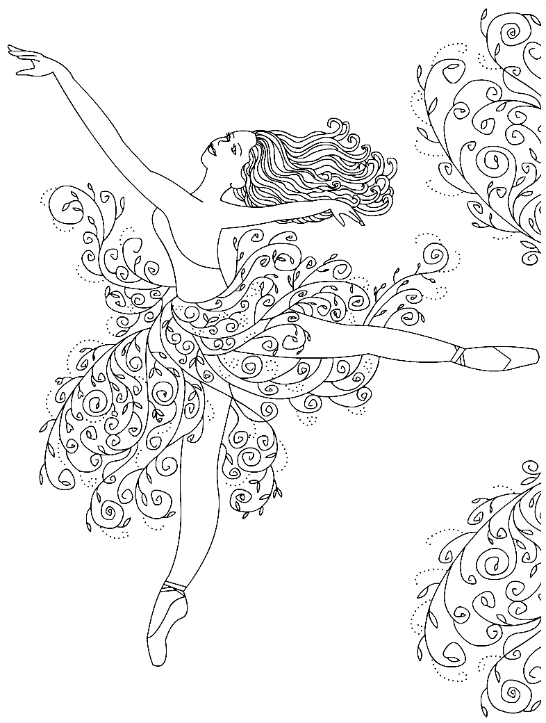 Ballerina coloring pages printable for free download