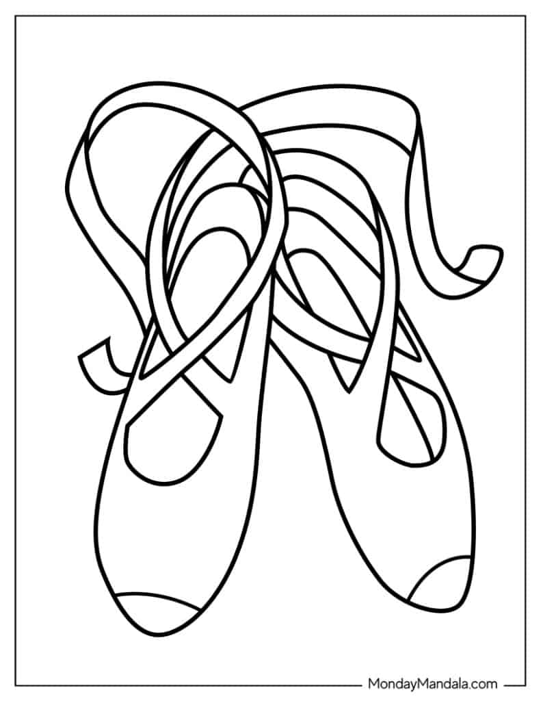 Ballerina coloring pages free pdf printables