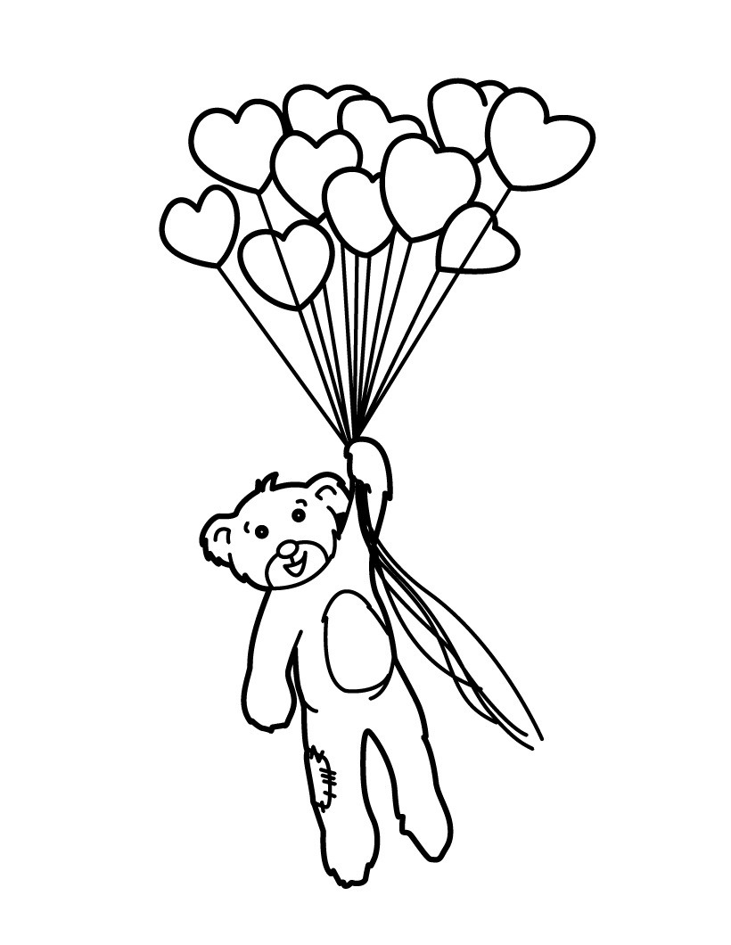 Balloon coloring pages