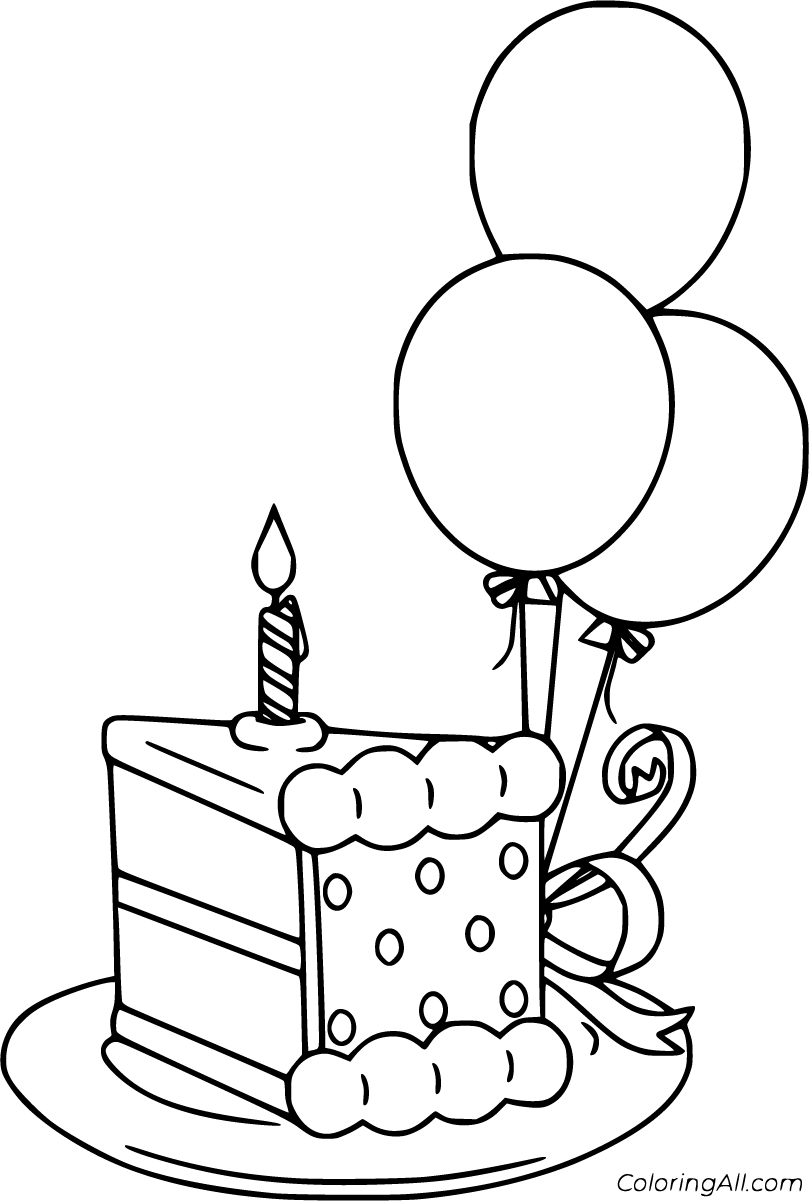 Birthday balloon coloring pages