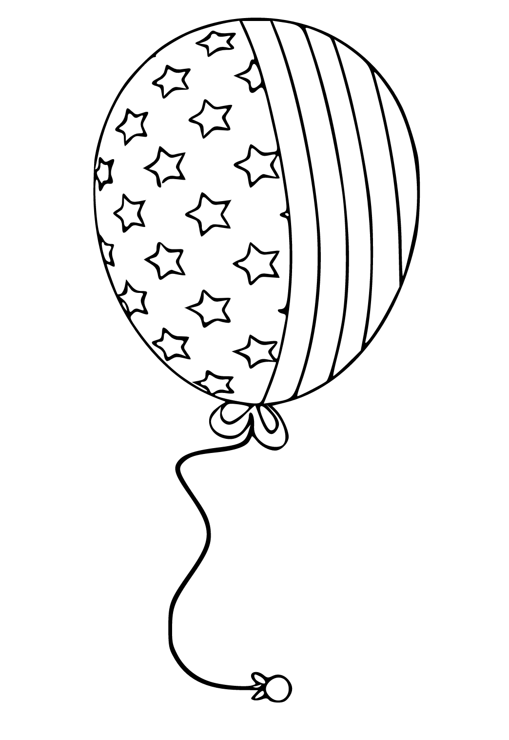 Free printable th of july balloon coloring page for adults and kids