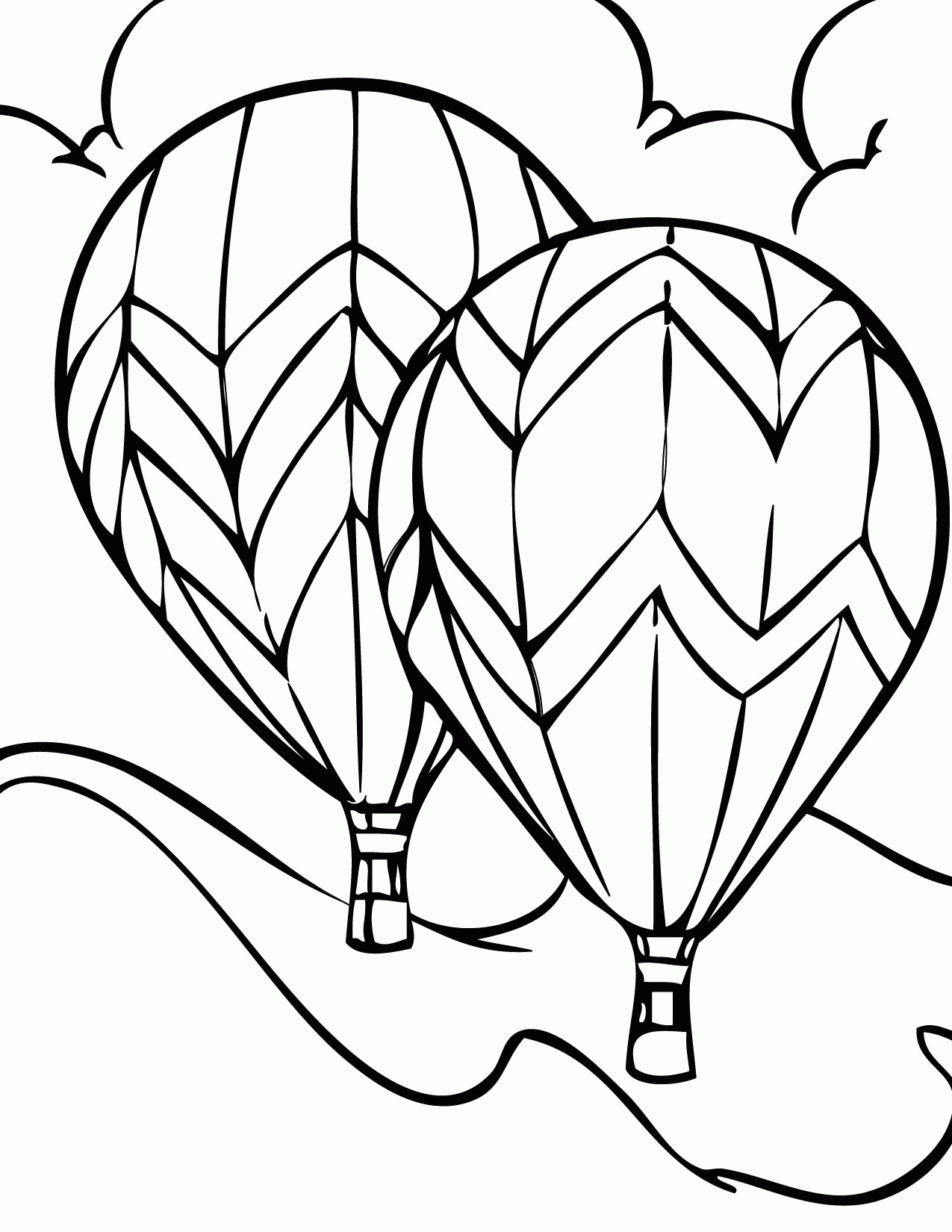 Coloring pages free hot air balloon coloring pages