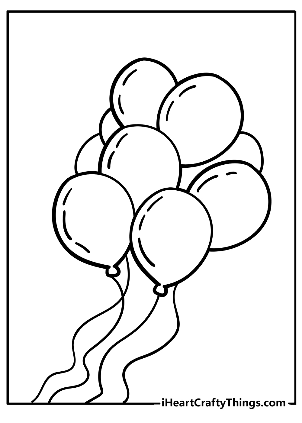Balloons coloring pages free printables