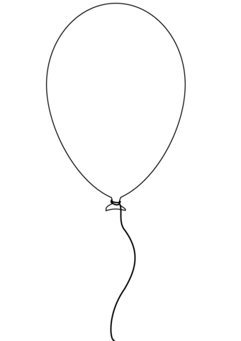 Balloon coloring page free printable coloring pages