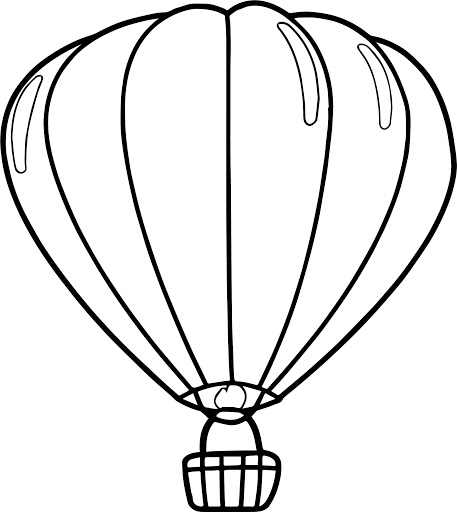 Coloring pages air balloon coloring printable