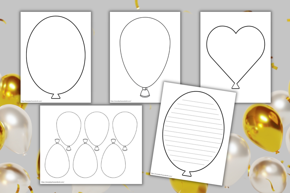 Free printable balloon templates for crafts