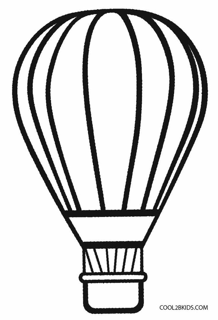 Printable hot air balloon coloring pages for kids coolbkids balloon template air balloon hot air balloon