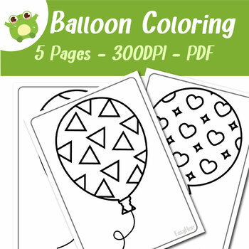 Balloon pattern set funny coloring pages pages for adults and children