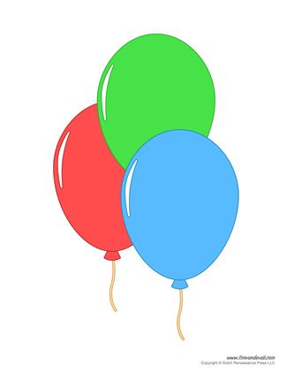 Views birthday coloring pages balloon template balloons