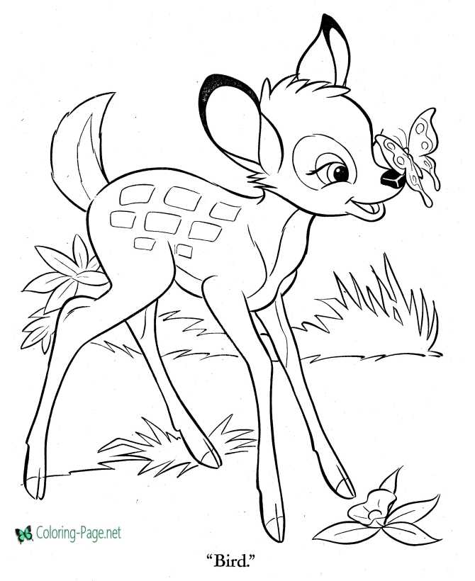 Bambi coloring pages