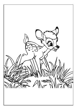 Enchanting bambi scenes printable bambi coloring pages collection for kids