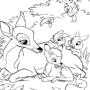 Bambi coloring pages printable for free download