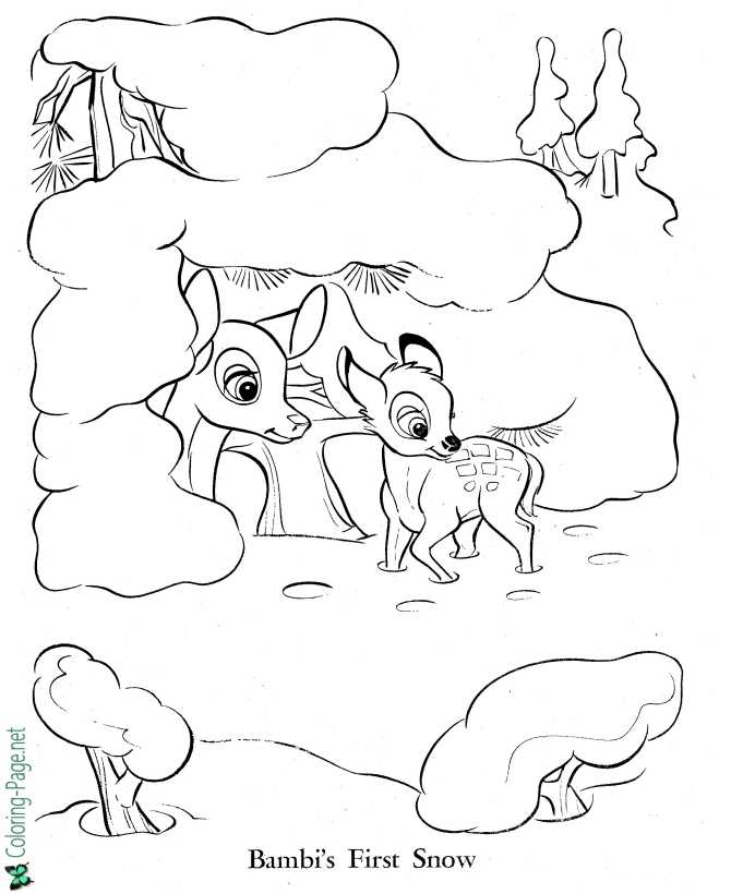 Bambi coloring pages