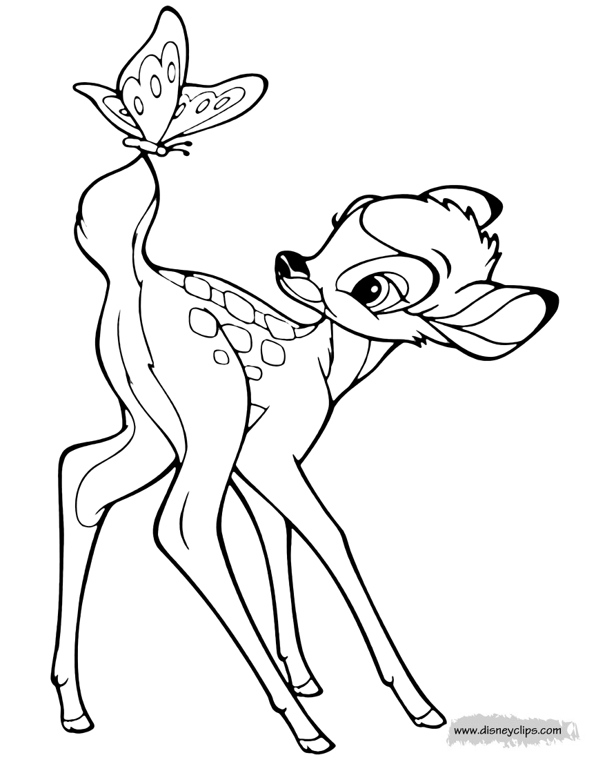 Bambi coloring pages