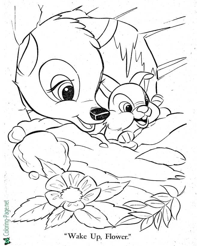 Bambi coloring pages