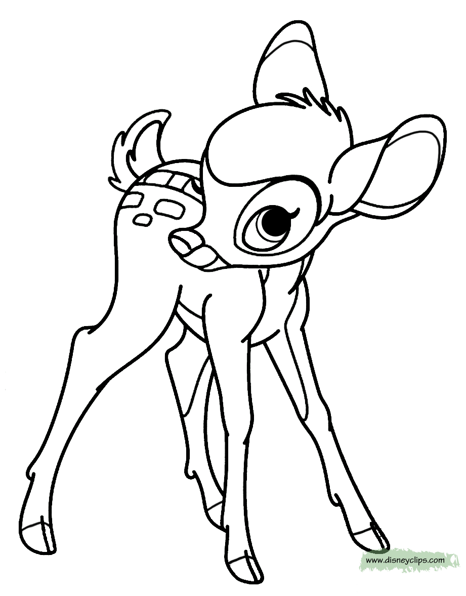 Free printable bambi coloring pages