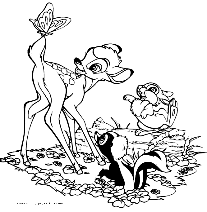 Bambi coloring pages