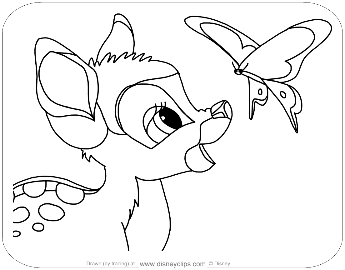 Free printable bambi coloring pages