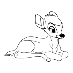 Bambi coloring page for kids