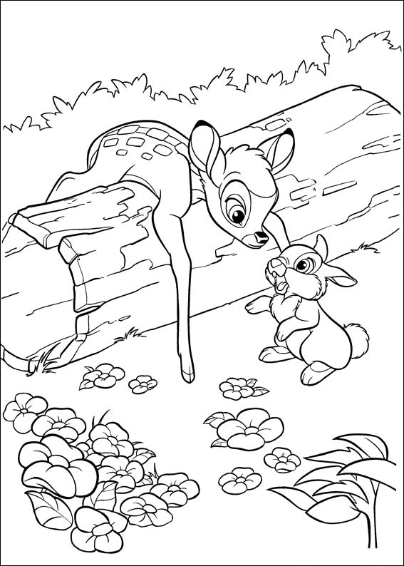 Free printable coloring book bambi