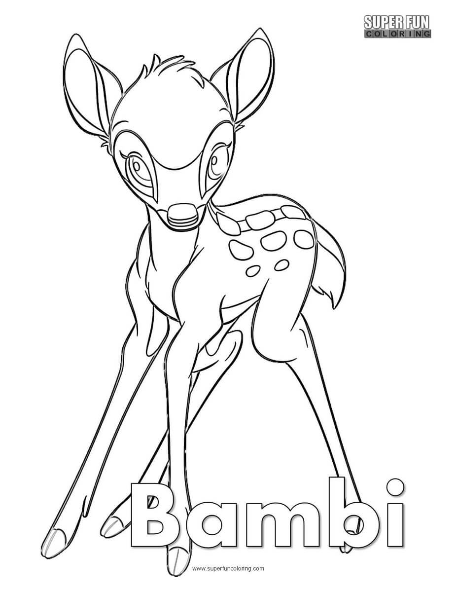 Bambi coloring page