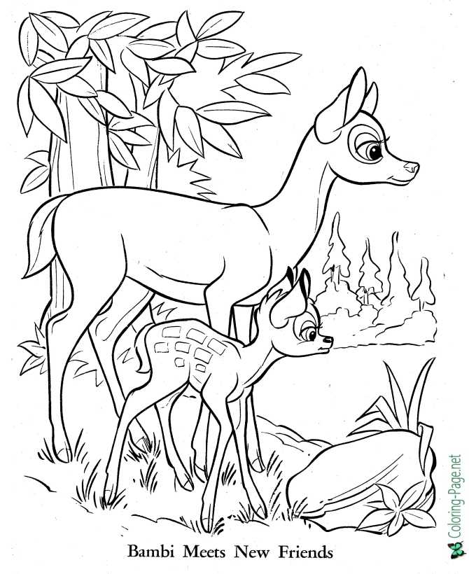 Bambi coloring pages