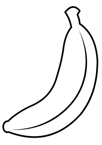 Banana coloring page fruit coloring pages vegetable coloring pages easy coloring pages