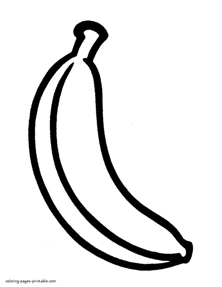 Printable banana coloring page plus other fruit coloring pages for kids fruit coloring pages vegetable coloring pages food coloring pages