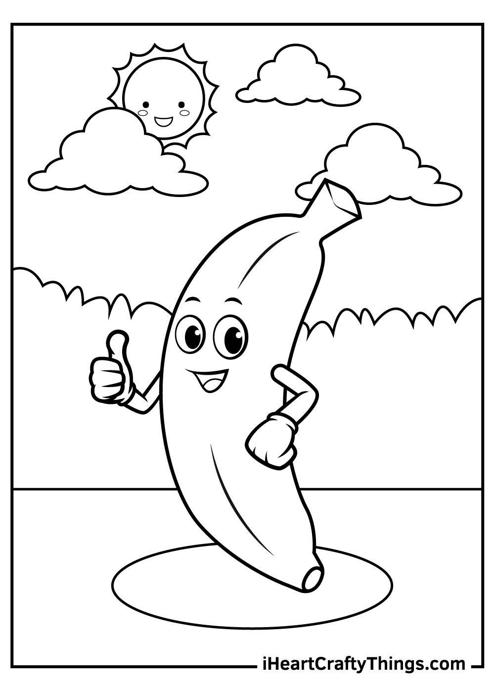 Bananas coloring pages free printables