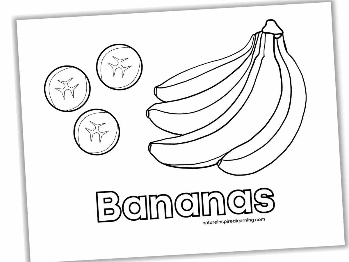 Banana coloring pages