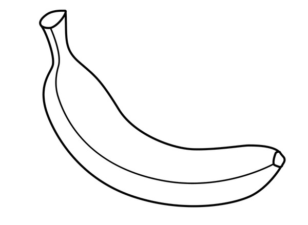 Banana coloring page royalty