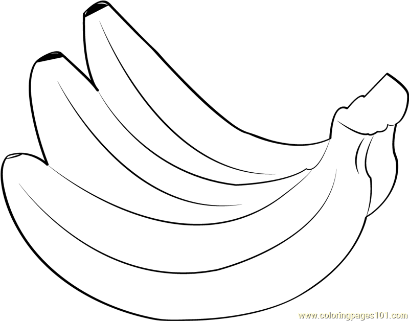 Bananas coloring page for kids