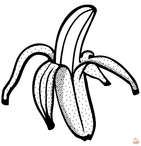 Banana coloring pages