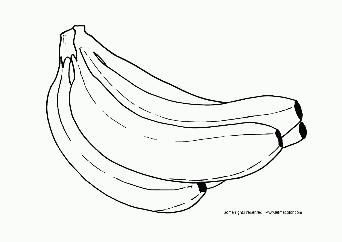 Bananas fruit coloring page