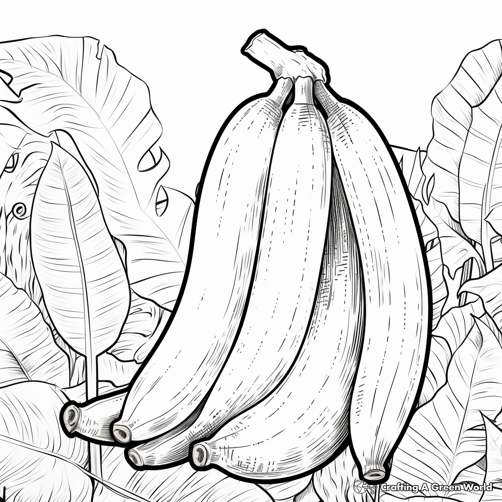 Banana coloring pages