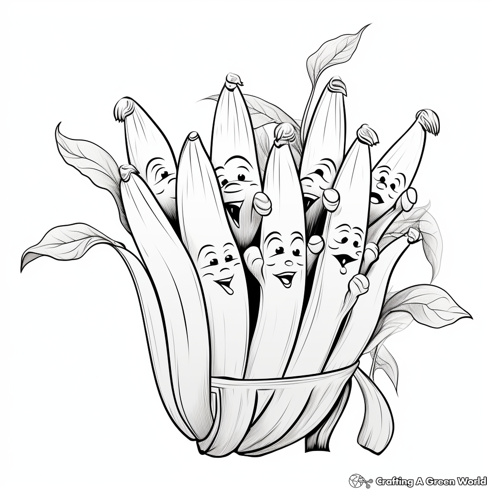 Banana coloring pages