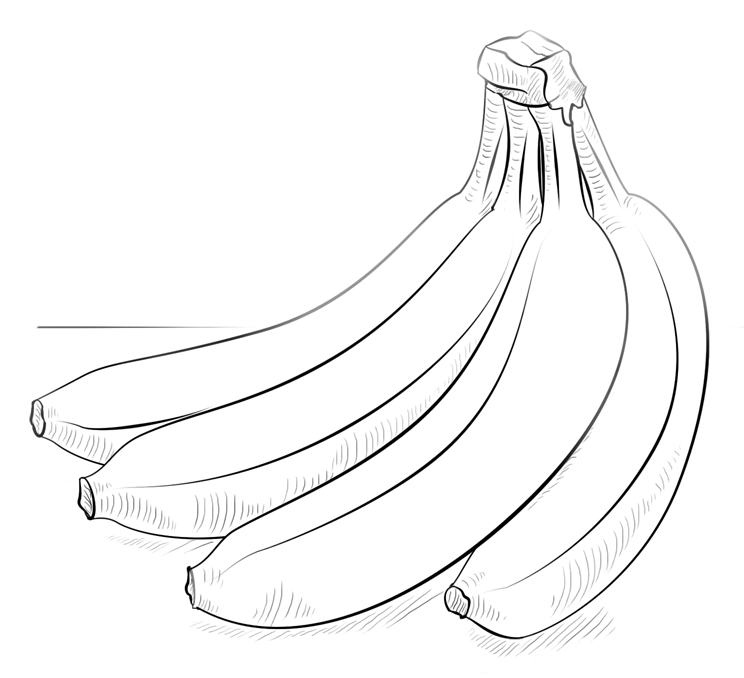 Banana coloring pages