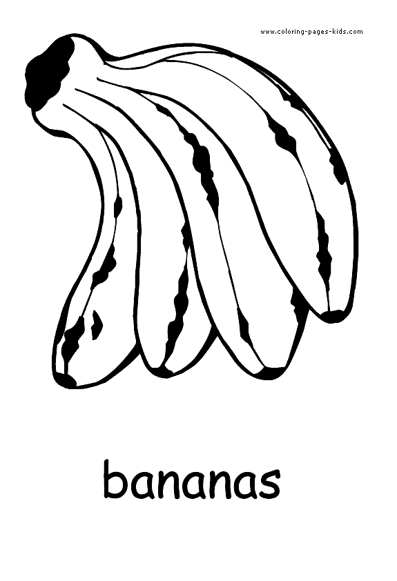 Bananas color page