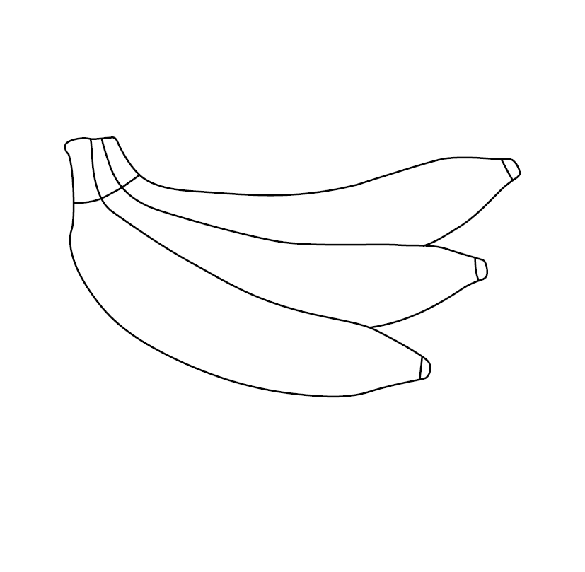 Banana colouring image free colouring book for children â monkey pen store
