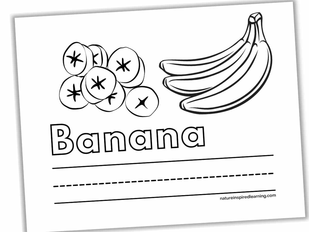 Banana coloring pages