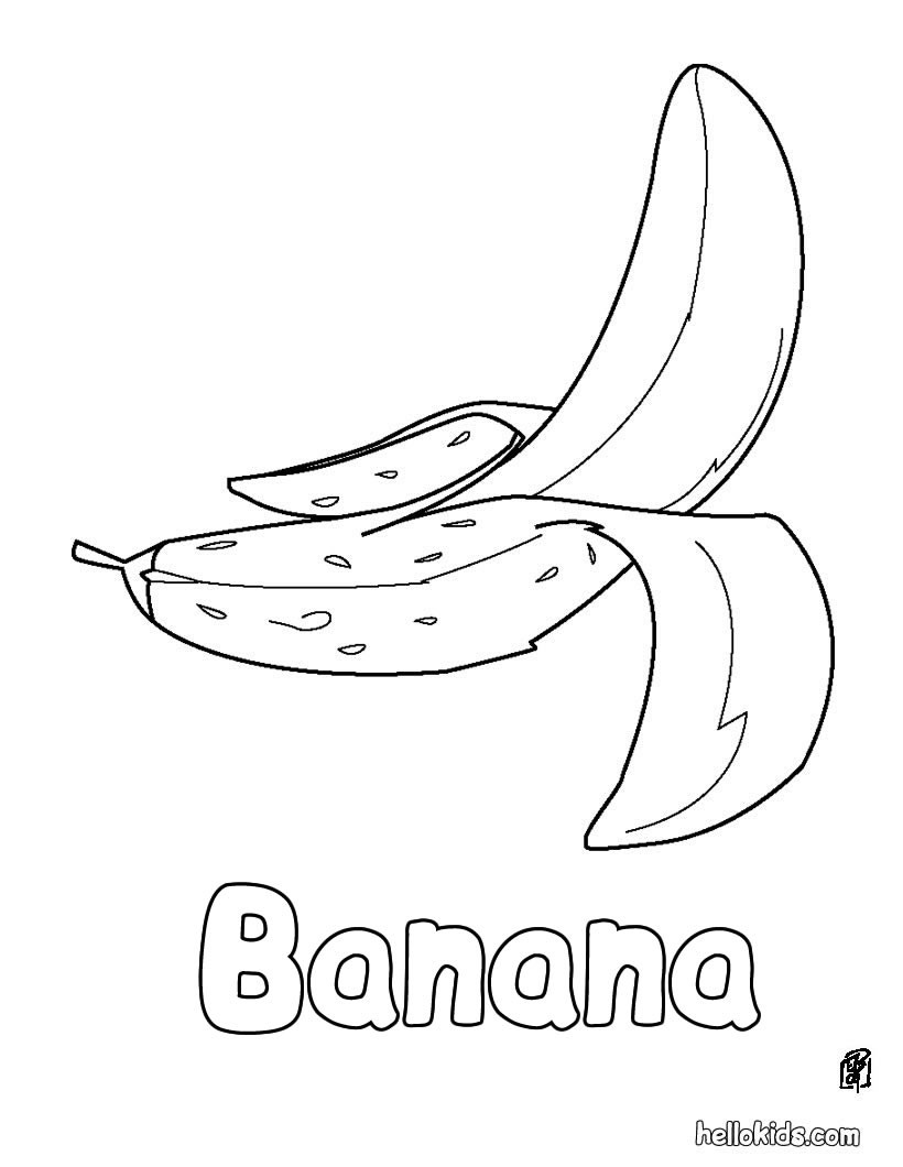 Banana coloring pages