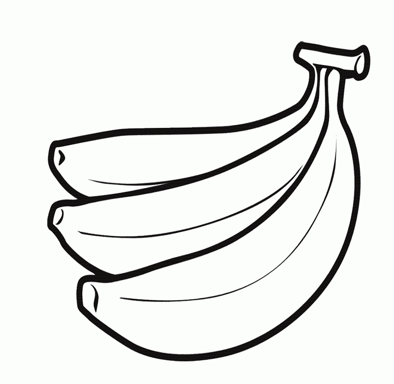 Banana coloring pages printable for free download