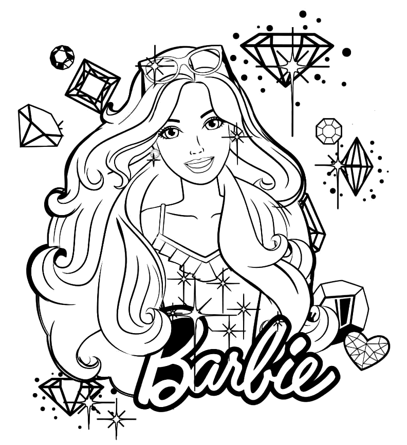 Barbie coloring pages printable for free download