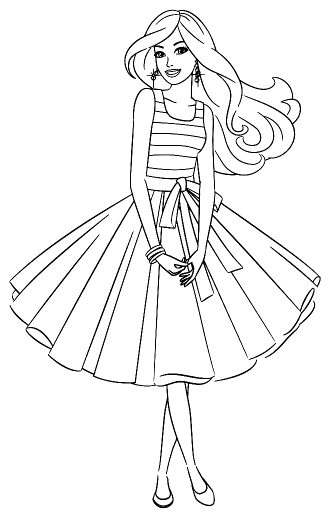 Barbie coloring pages printable for free download