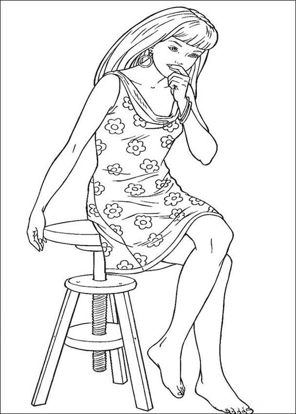 Free printable barbie coloring pages for kids