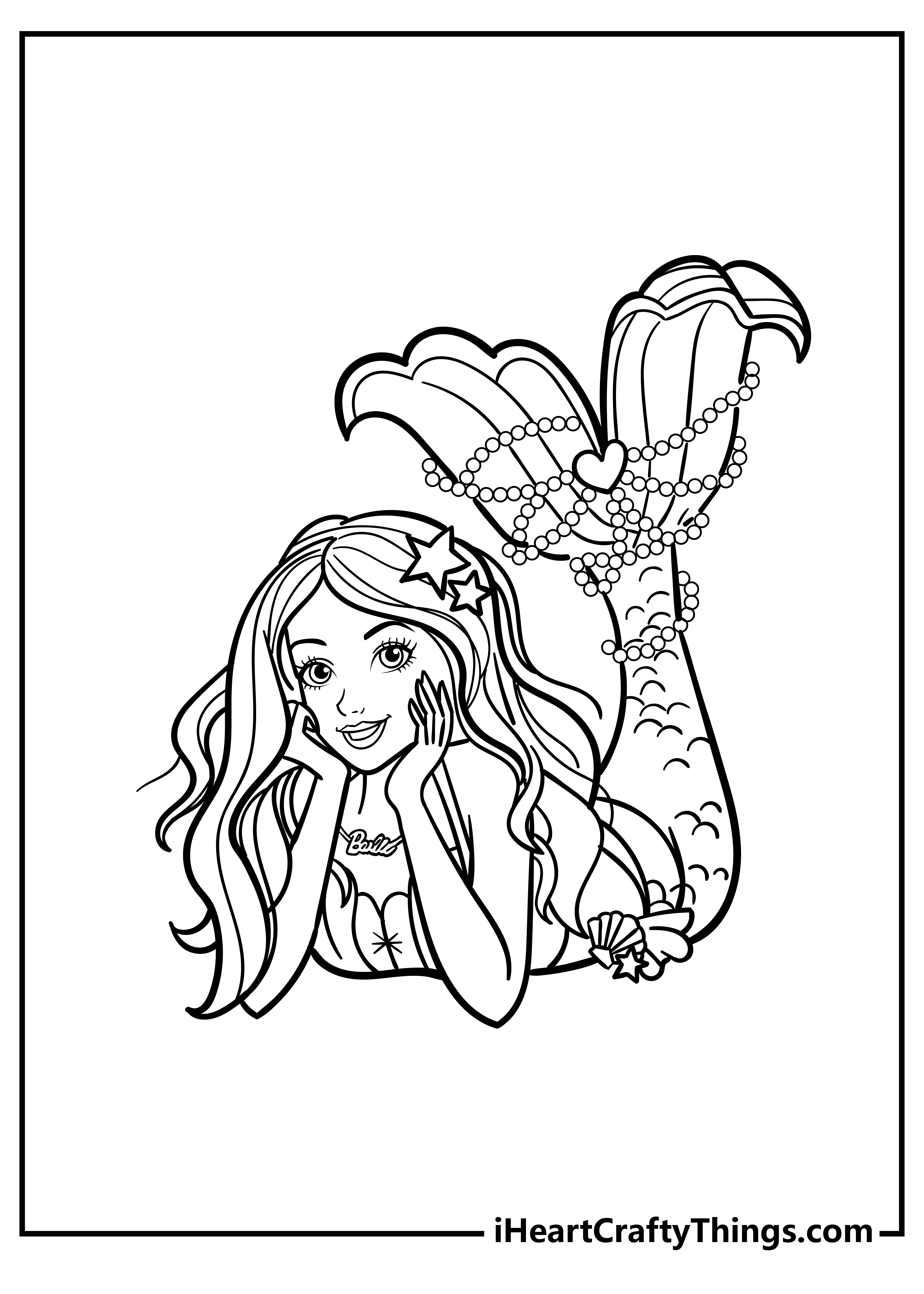 Barbie mermaid coloring pages free printables