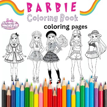 Barbie coloring pages printable print for girls by afakbocoloris