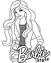 Barbie and ken coloring page sheet