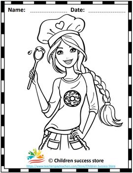 Printable barbie coloring pages for kids by children success store